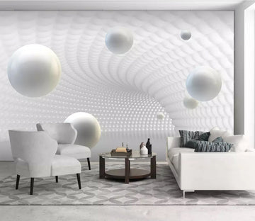 3D White Ball WC61 Wall Murals Wallpaper AJ Wallpaper 2 
