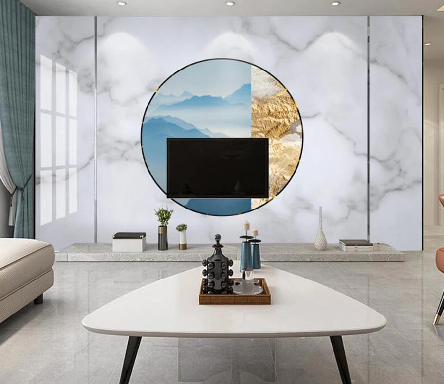 3D Round Fan Scenery 176 Wall Murals