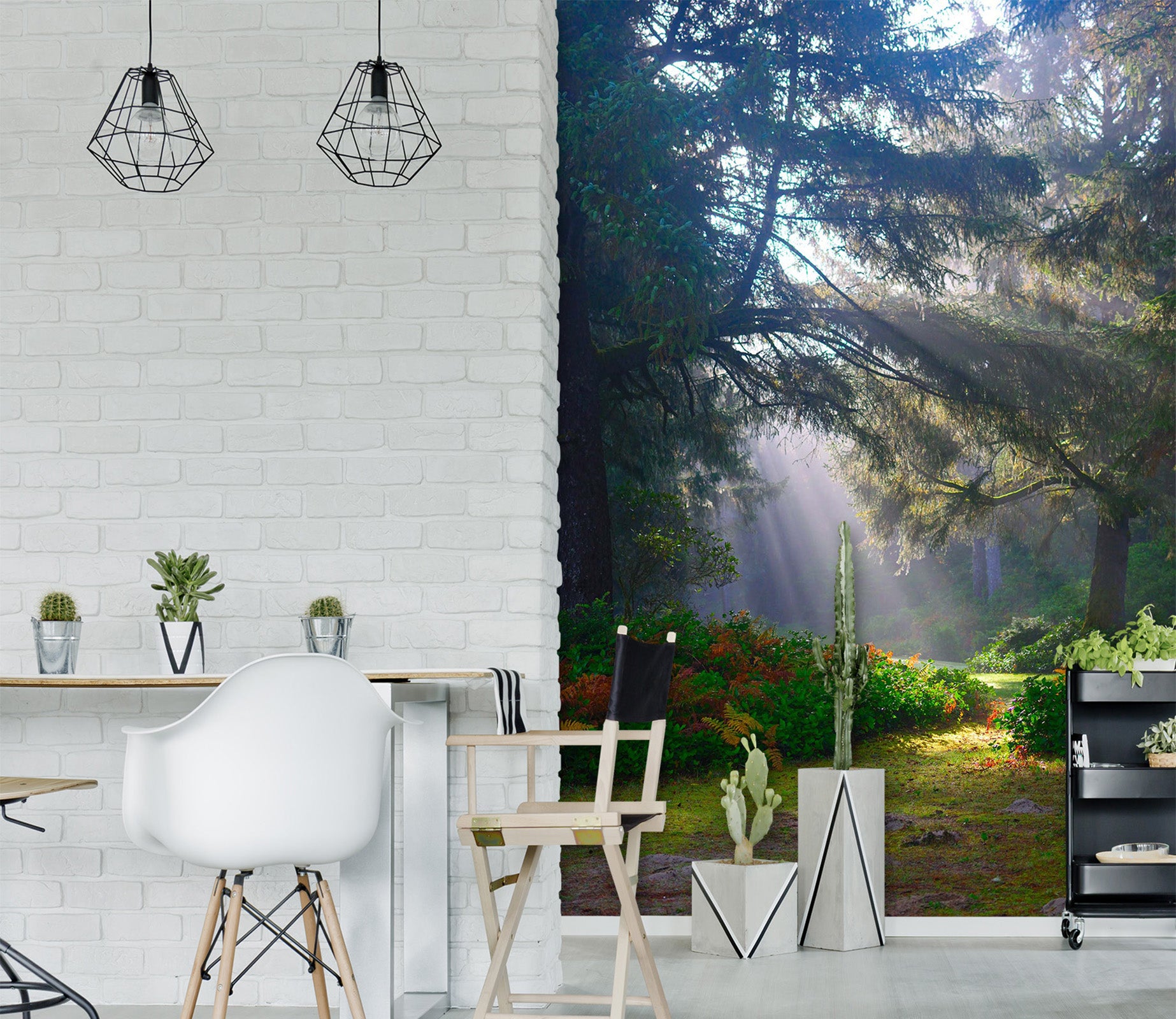 3D Sunny Forest 2096 Wall Murals