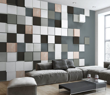 3D Colored Square WG220 Wall Murals