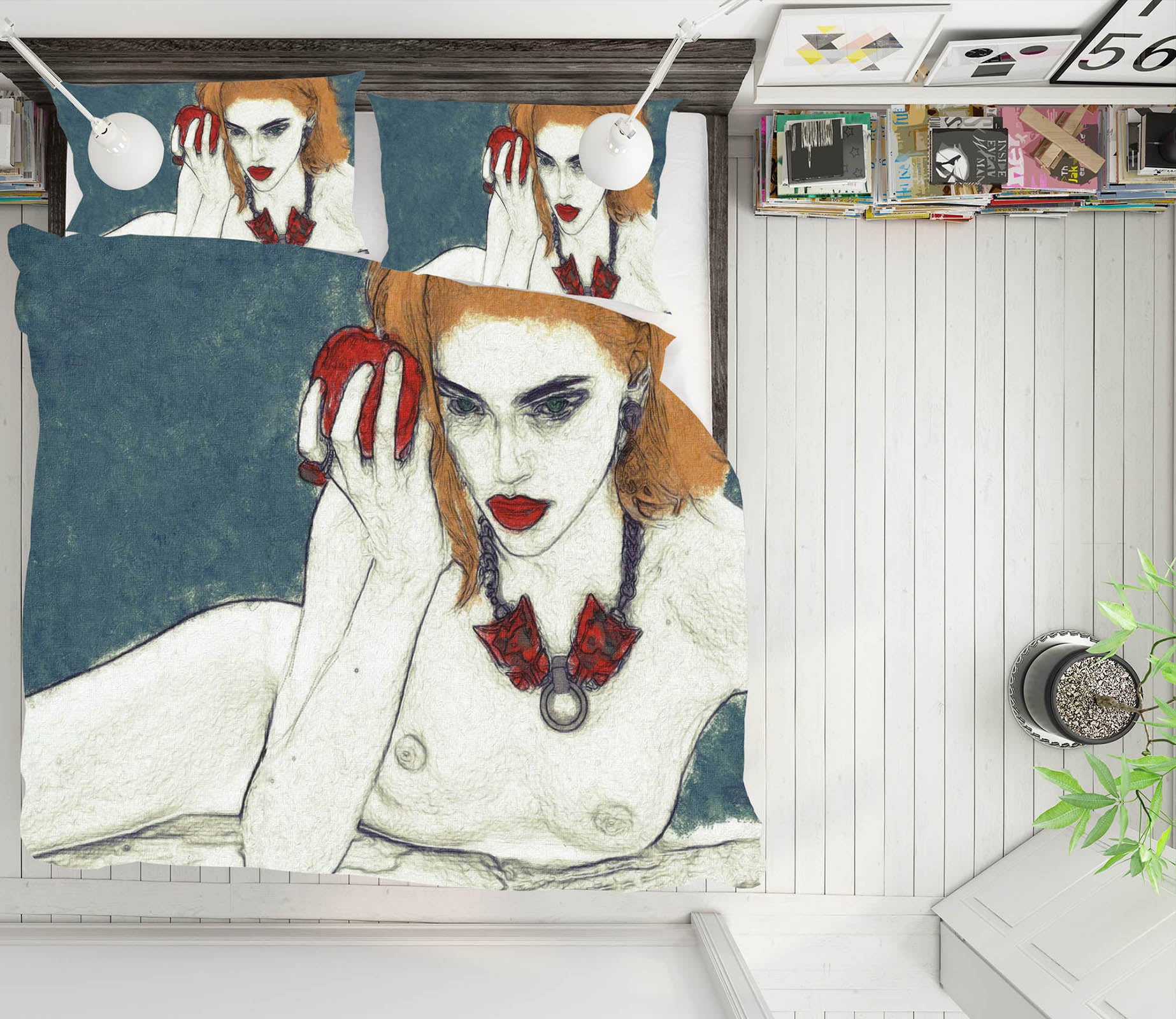 3D Temptation Girl 2011 Marco Cavazzana Bedding Bed Pillowcases Quilt