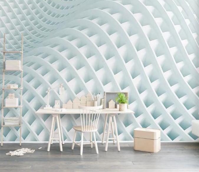 3D White Wave 255 Wall Murals Wallpaper AJ Wallpaper 2 