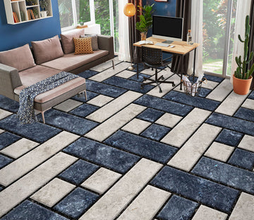 3D Blue And White Wood Grain 945 Floor Mural  Wallpaper Murals Rug & Mat Print Epoxy waterproof bath floor