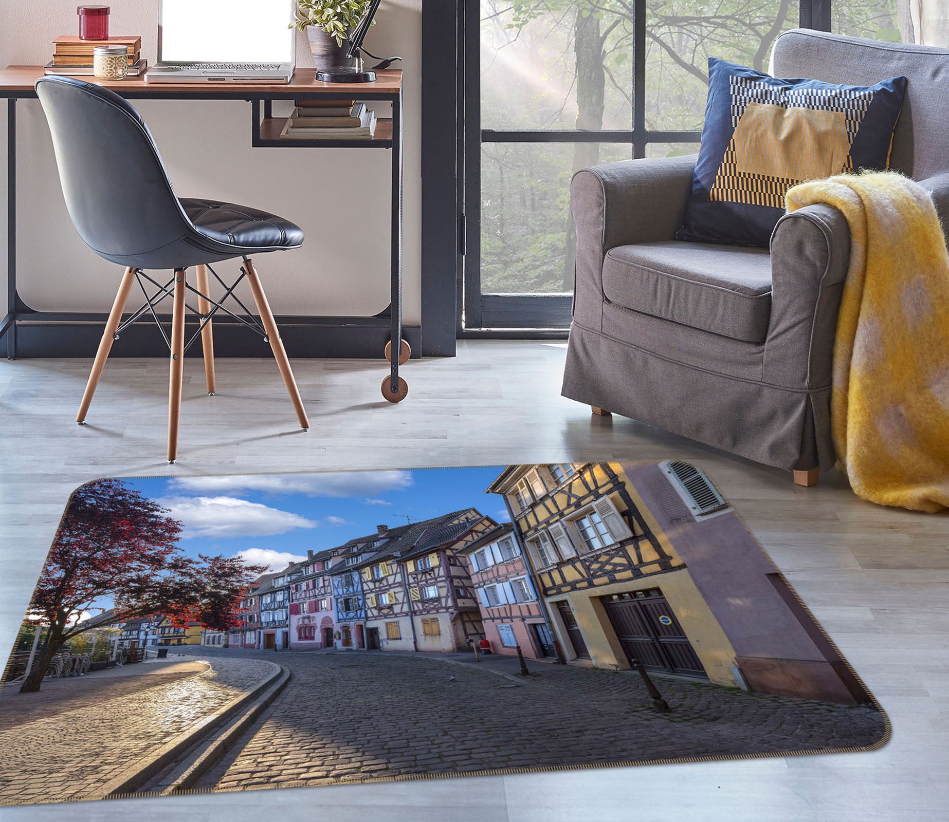 3D Sunny City 1070 Marco Carmassi Rug Non Slip Rug Mat