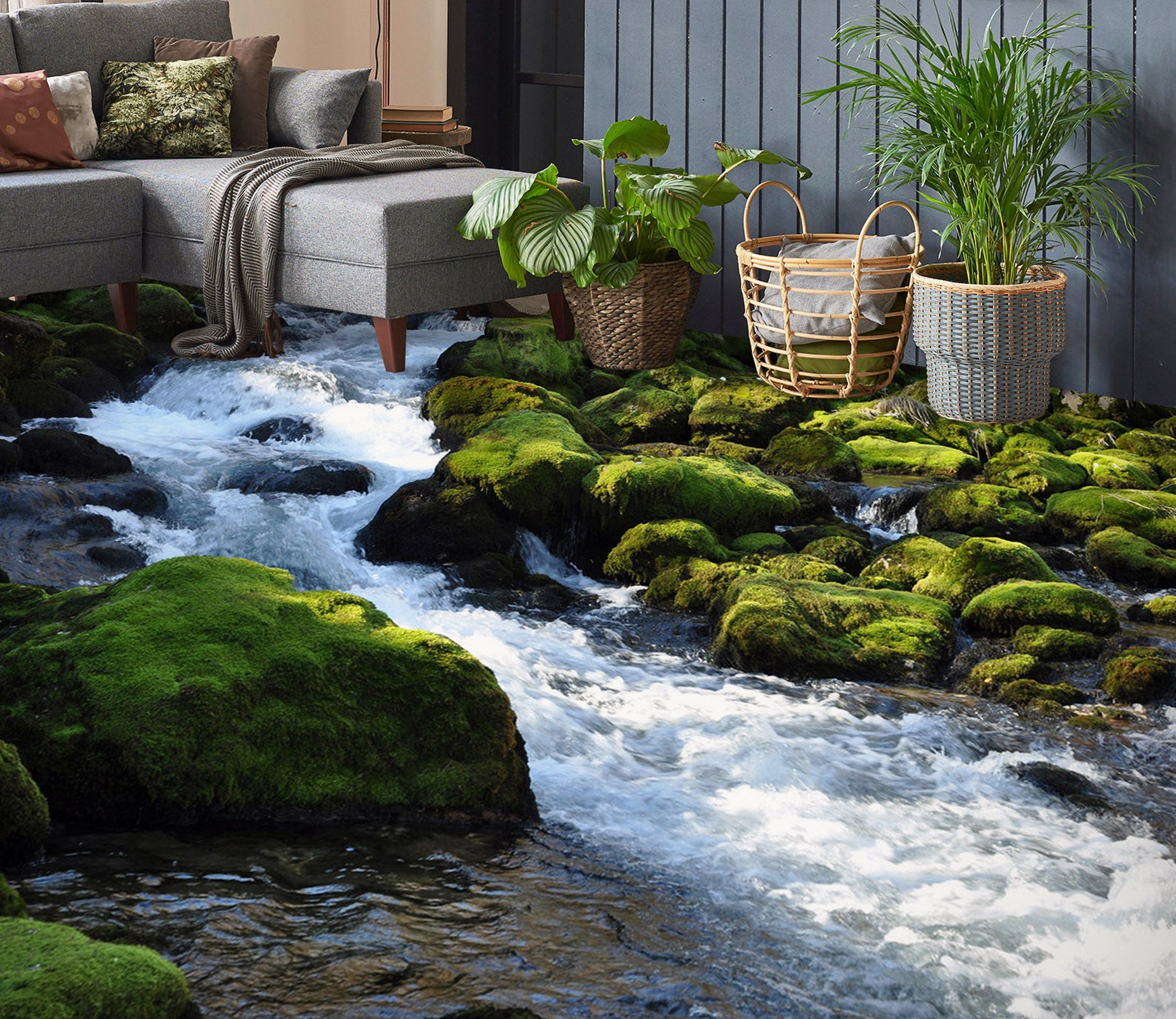 3D Fresh Flowing River 517 Floor Mural  Wallpaper Murals Rug & Mat Print Epoxy waterproof bath floor