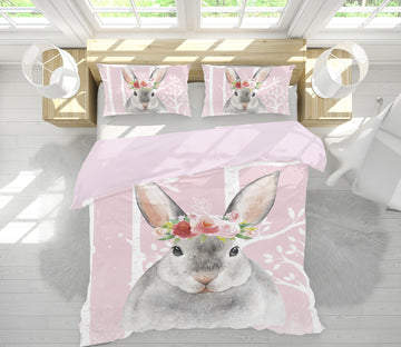 3D Tree Bunny Flower 007 Uta Naumann Bedding Bed Pillowcases Quilt