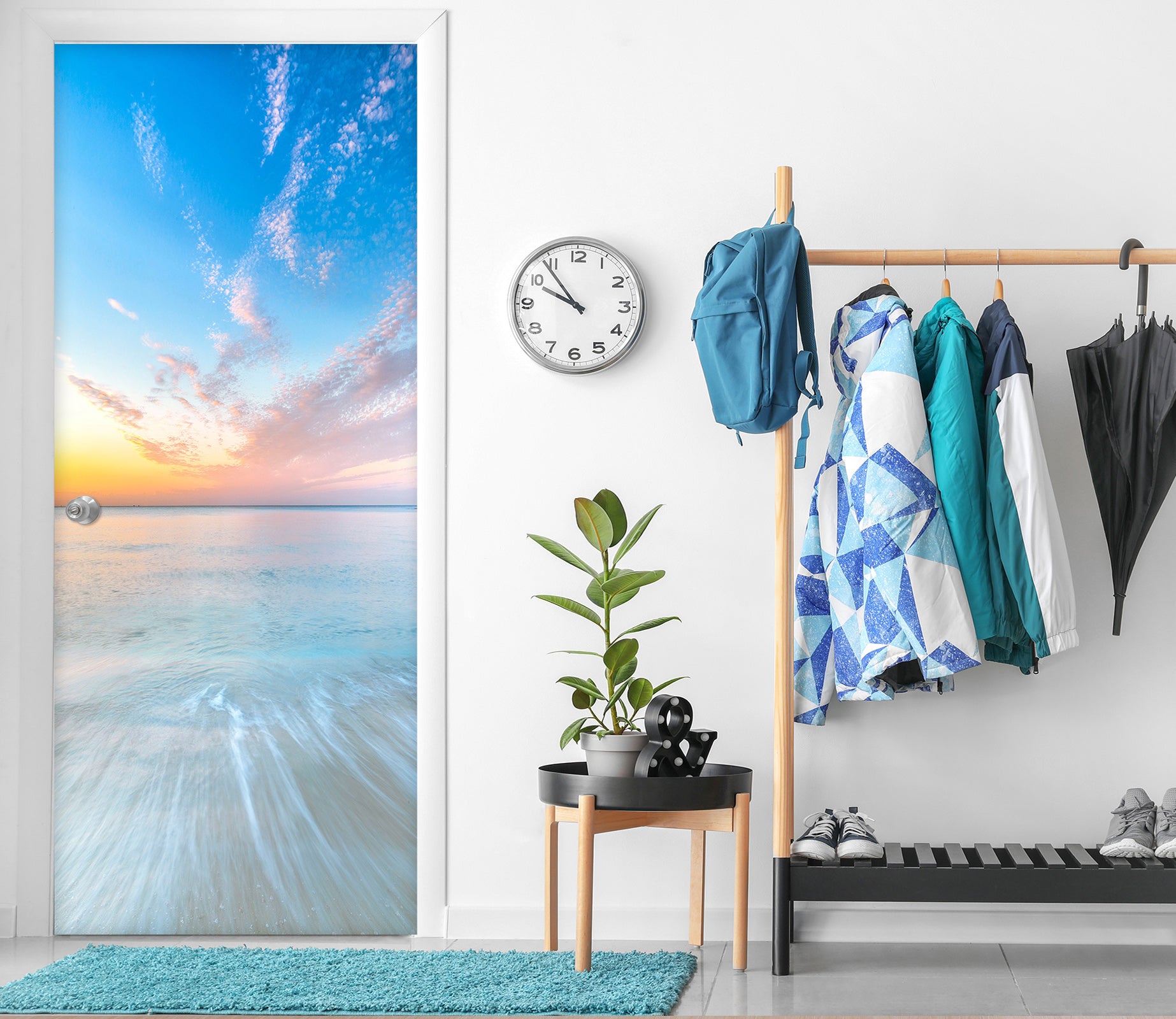 3D Blue Sky Sea 101163 Assaf Frank Door Mural