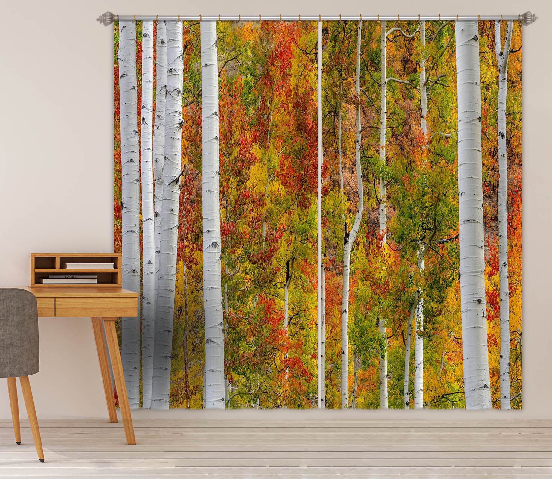 3D Sunny Forest 049 Marco Carmassi Curtain Curtains Drapes