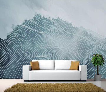 3D White Lines WC713 Wall Murals