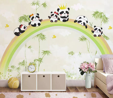 3D Rainbow Panda 2149 Wall Murals