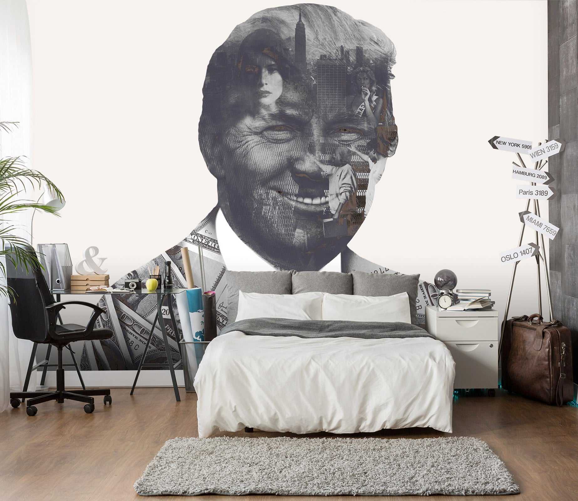 3D Donaldtrump 1402 Marco Cavazzana Wall Mural Wall Murals