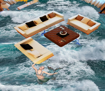 3D Mysterious Mermaid 585 Floor Mural  Wallpaper Murals Rug & Mat Print Epoxy waterproof bath floor