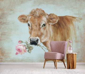 3D Cattle Flower 3177 Debi Coules Wall Mural Wall Murals