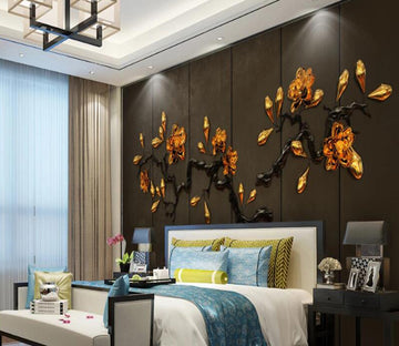 3D Flower On Branch 241 Wall Murals
