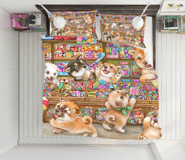 3D Candy House Dog 5965 Kayomi Harai Bedding Bed Pillowcases Quilt Cover Duvet Cover