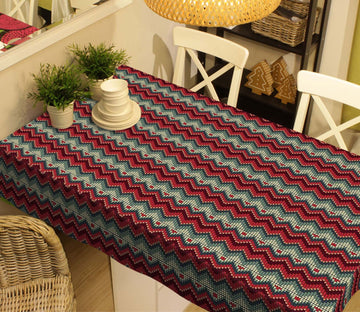 3D Red Wave Pattern 20 Tablecloths Tablecloths AJ Creativity Home 