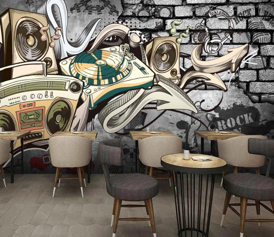 3D Crazy Sound 593 Wall Murals