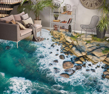3D Jumping Waves 599 Floor Mural  Wallpaper Murals Rug & Mat Print Epoxy waterproof bath floor