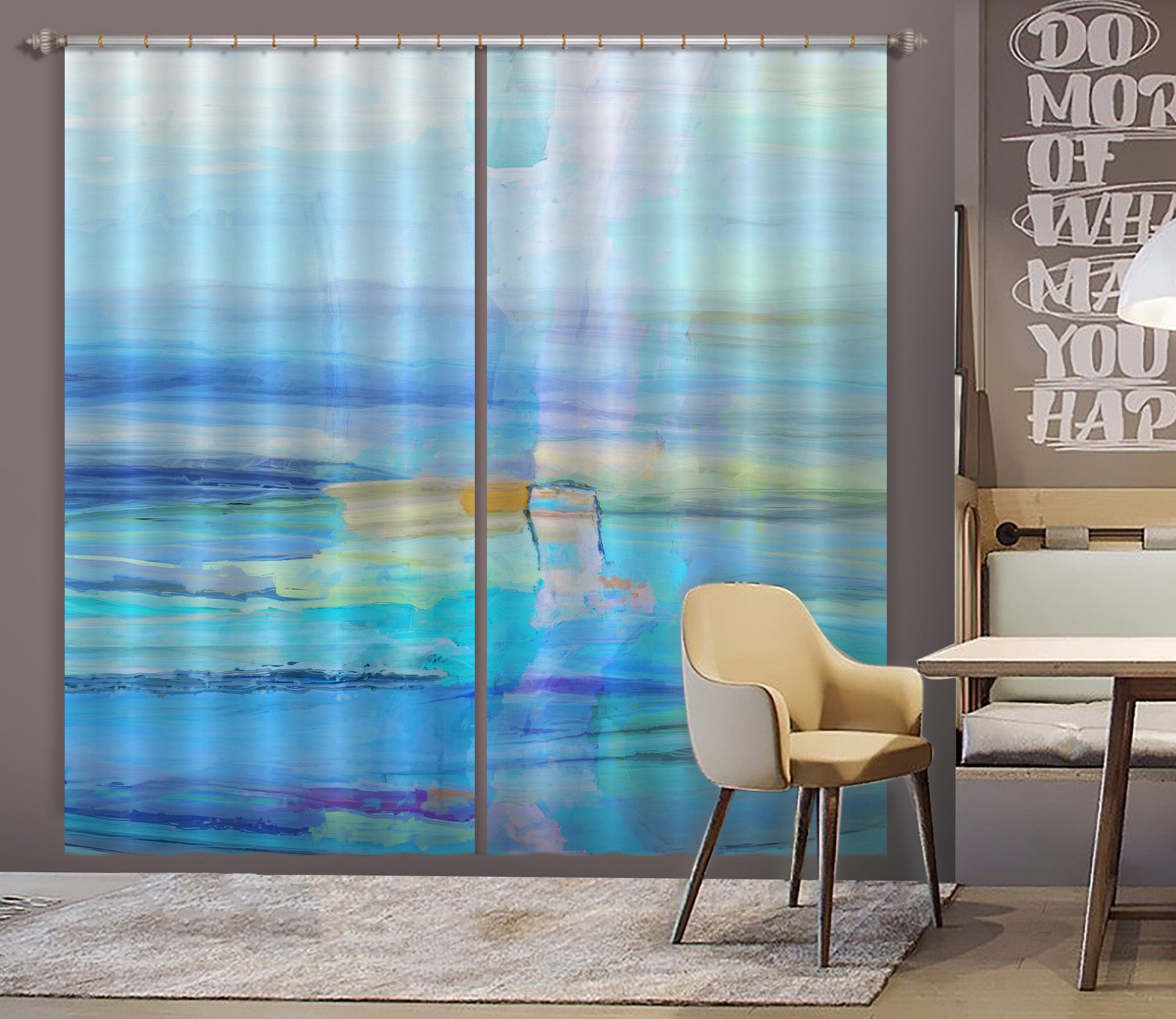 3D Blue Sea 045 Michael Tienhaara Curtain Curtains Drapes