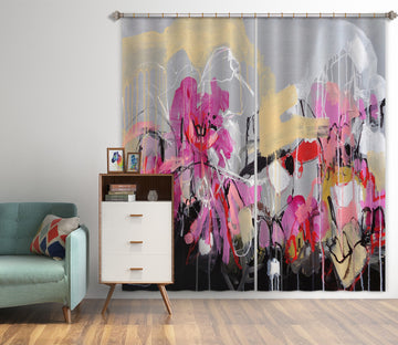 3D Painted Flowers 2435 Misako Chida Curtain Curtains Drapes