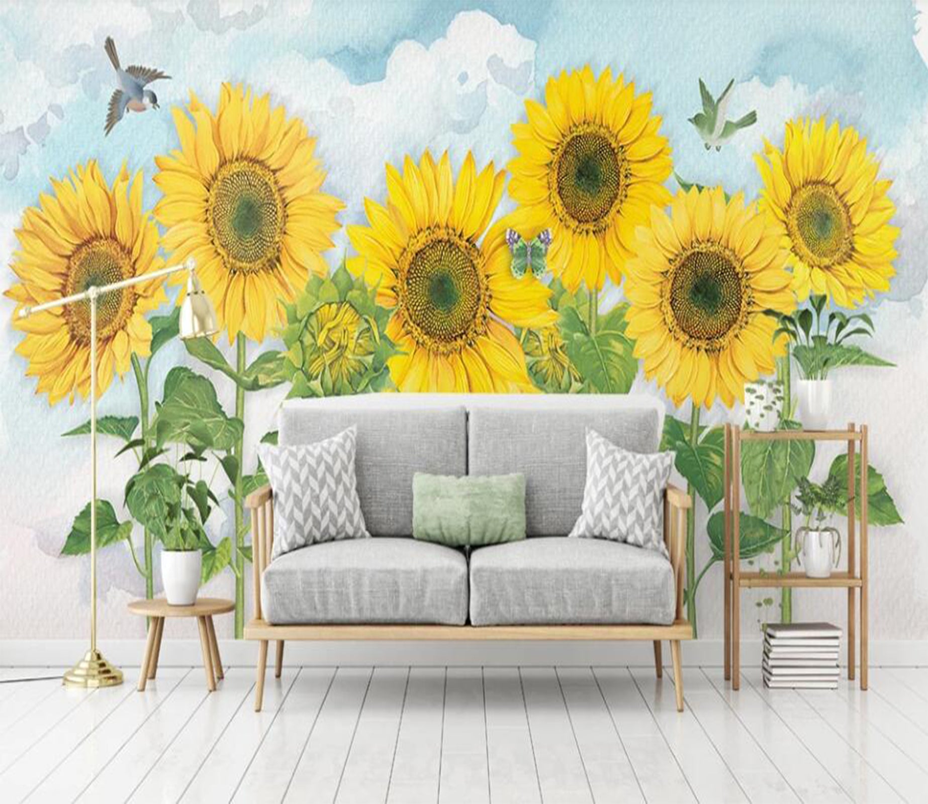 3D Vigorous And Beautiful Sunflowers 2117 Wall Murals