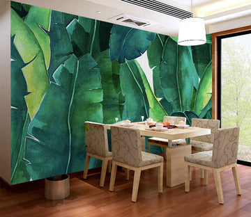 3D Plantain Leaves WG090 Wall Murals