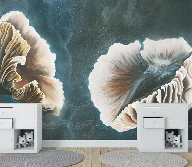 3D Gray Leaves 544 Wall Murals Wallpaper AJ Wallpaper 2 