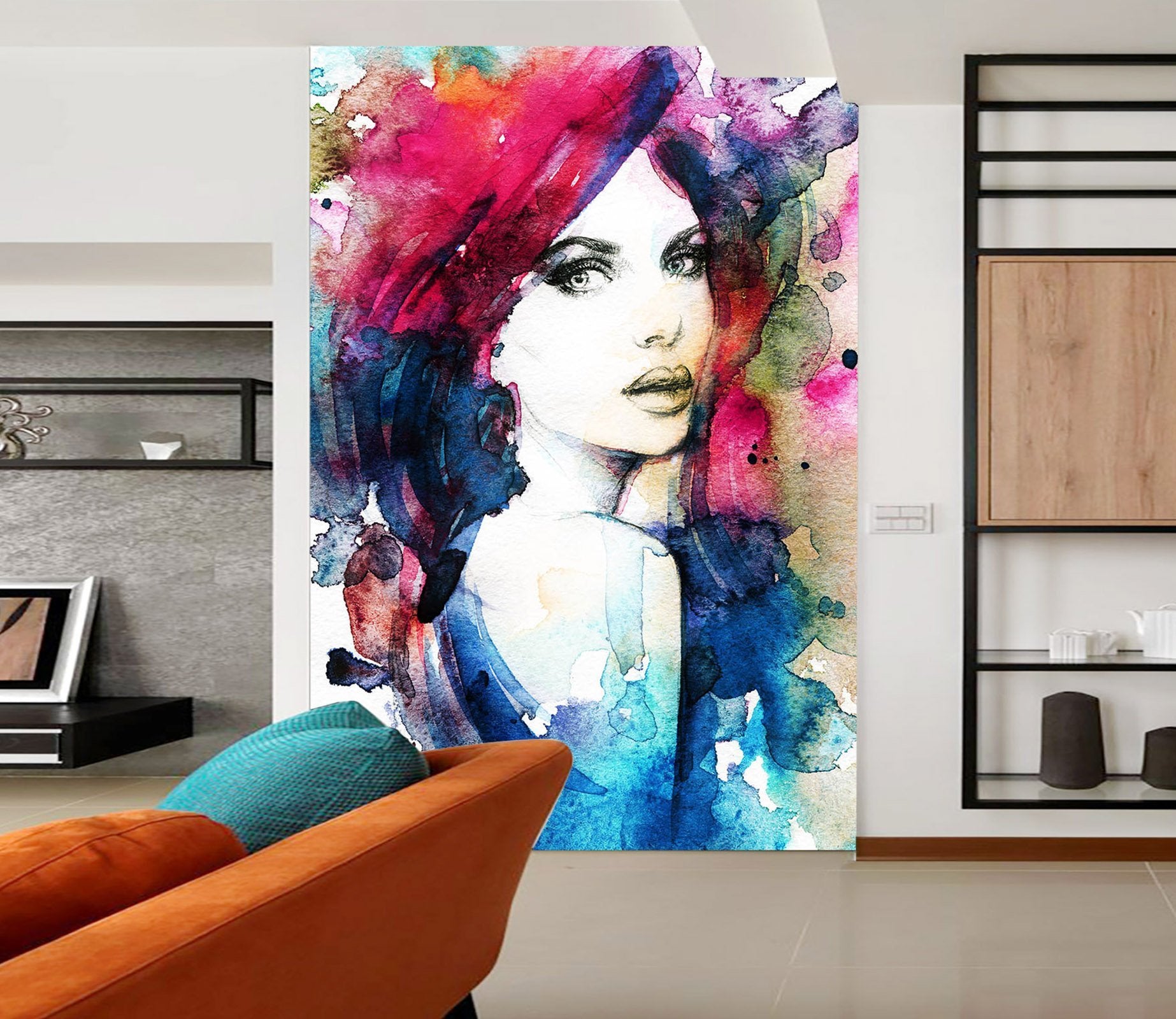 3D Colored Gouache Woman 710 Wallpaper AJ Wallpaper 