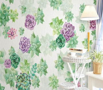 3D Three-color Flowers 050 Wall Murals