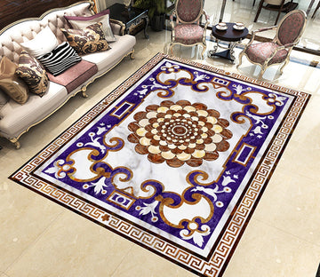 3D Blue Marble Pattern WG412 Floor Mural Wallpaper AJ Wallpaper 2 