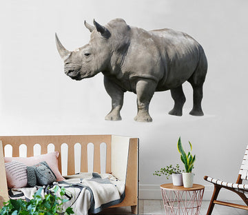 3D Rhinoceros 020 Animals Wall Stickers Wallpaper AJ Wallpaper 