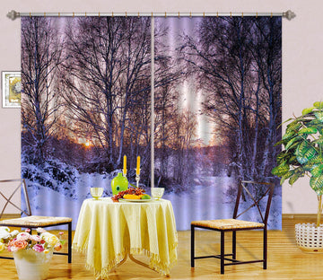 3D Dusk Forest 002 Assaf Frank Curtain Curtains Drapes