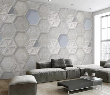 3D White Geometry 078 Wall Murals Wallpaper AJ Wallpaper 2 