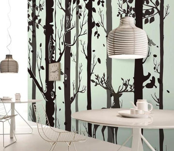 3D Black Woods 419 Wall Murals Wallpaper AJ Wallpaper 2 