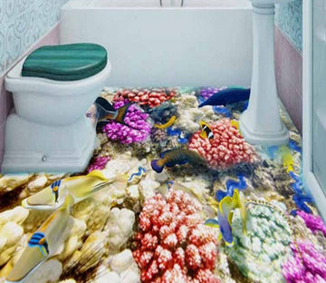 3D Marine Fish 316 Floor Mural  Wallpaper Murals Rug & Mat Print Epoxy waterproof bath floor