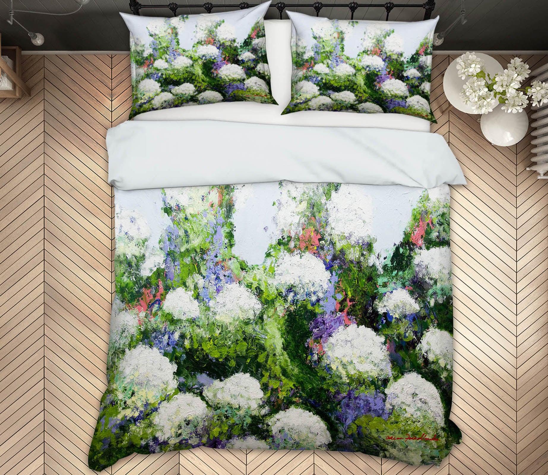 3D White Garden 1148 Allan P. Friedlander Bedding Bed Pillowcases Quilt