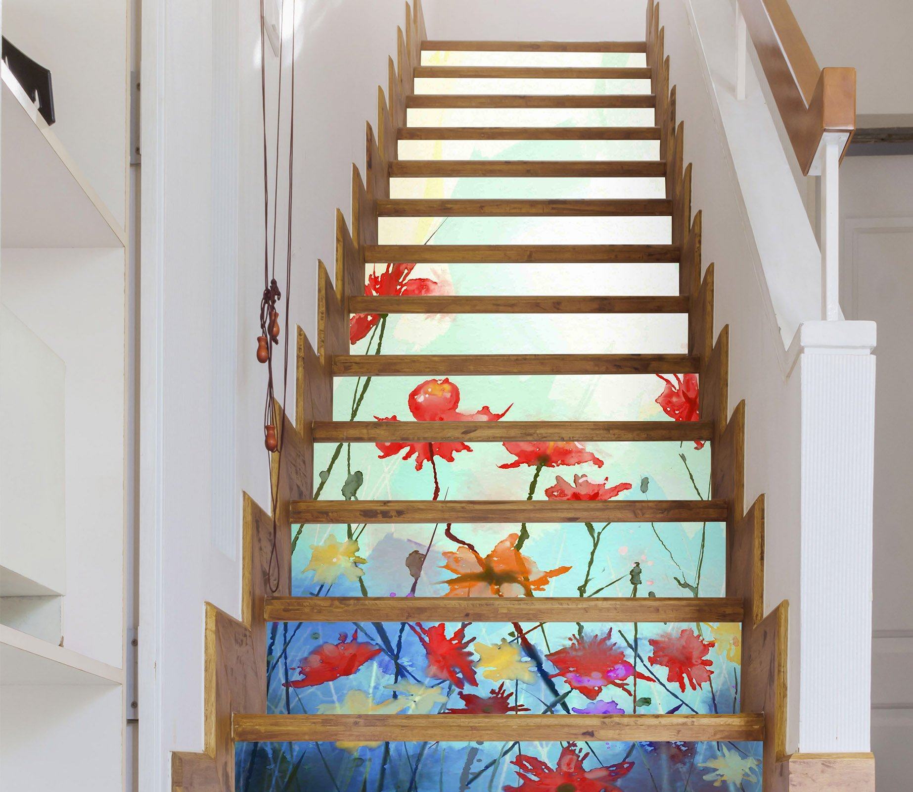 3D Flowers 316 Stair Risers Wallpaper AJ Wallpaper 