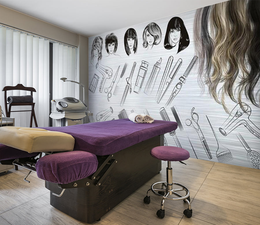 3D Short Hair Style 1580 Wall Murals