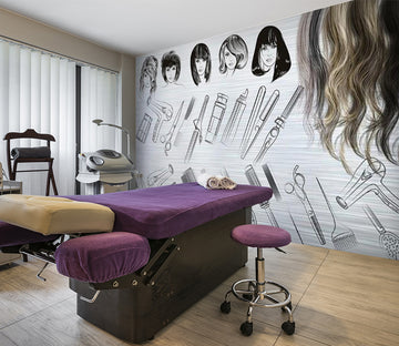 3D Short Hair Style 1580 Wall Murals