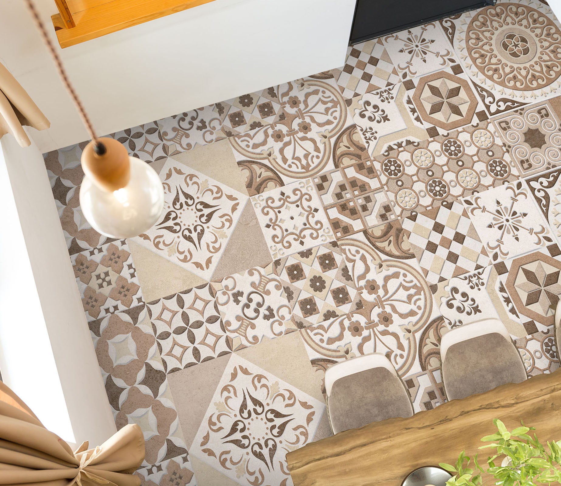 3D Retro And Refined 782 Floor Mural