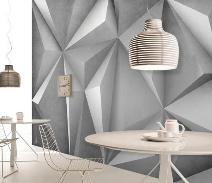 3D White Geometric Pattern 448 Wall Murals Wallpaper AJ Wallpaper 2 