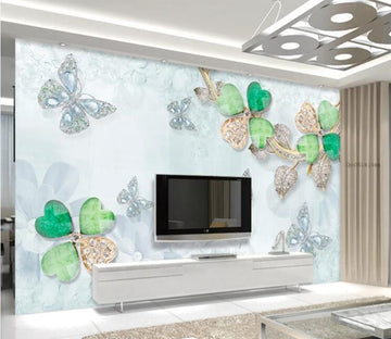 3D Gem Butterfly WC656 Wall Murals