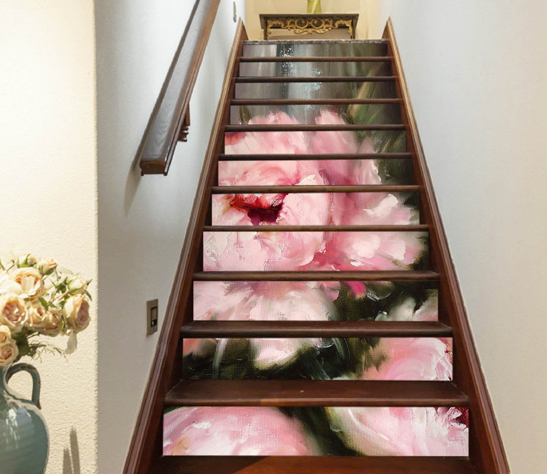 3D Pink Flower 2197 Skromova Marina Stair Risers