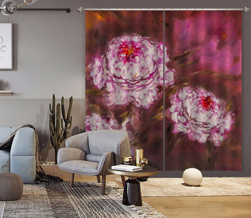 3D Pink Flower 341 Skromova Marina Curtain Curtains Drapes