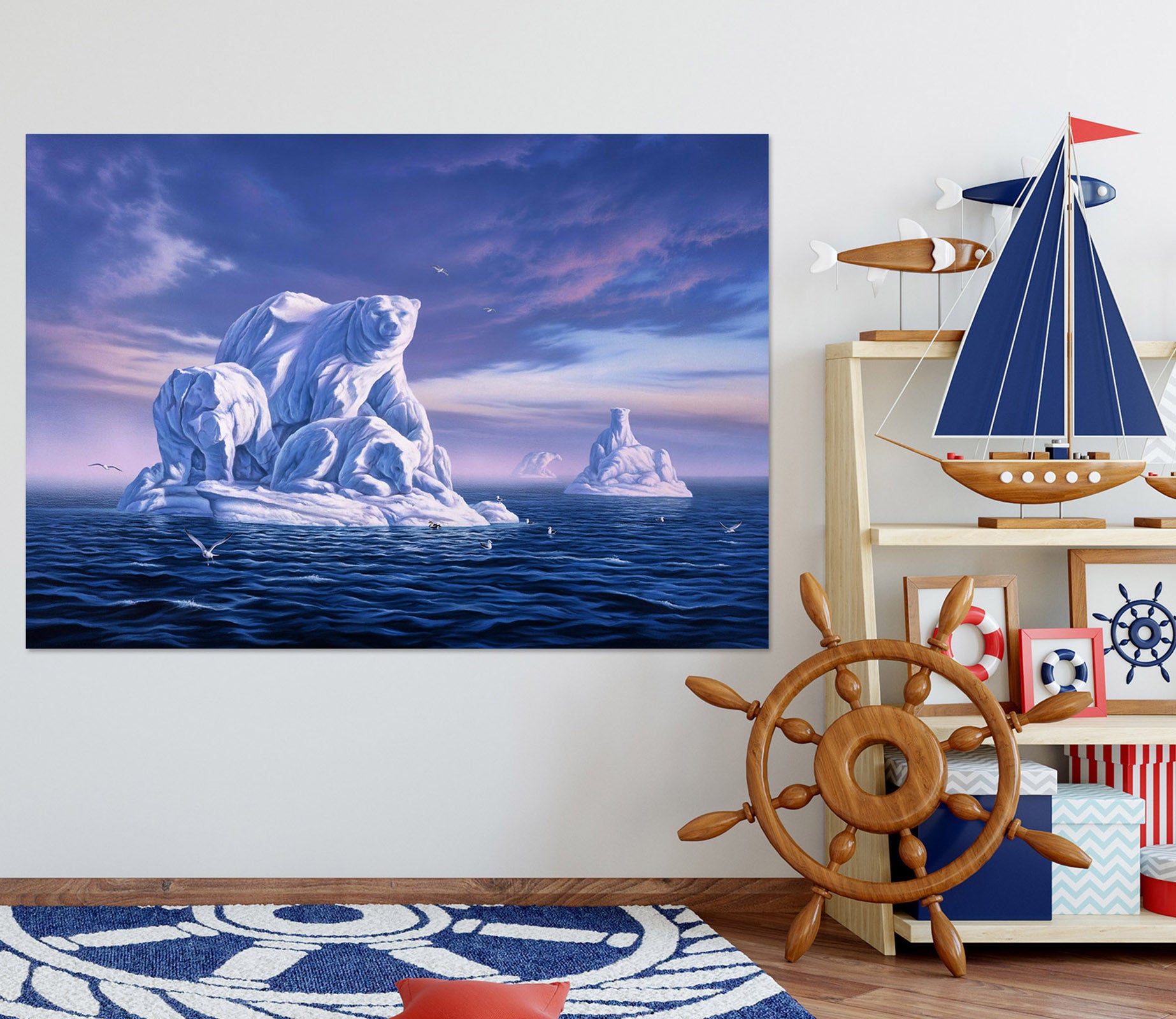 3D Ice Beargs 021 Jerry LoFaro Wall Sticker