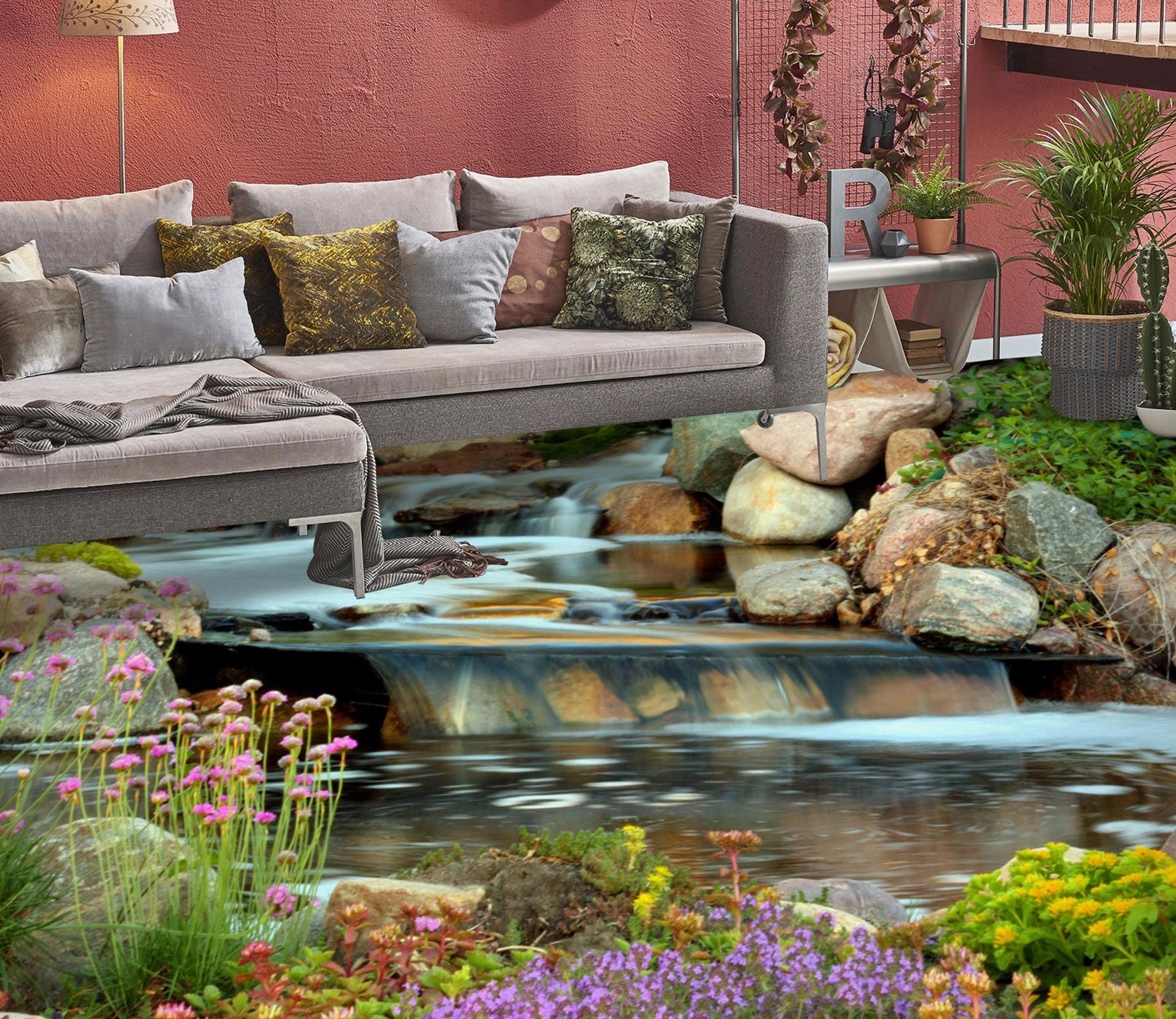 3D Warm Pond In Spring 1049 Floor Mural  Wallpaper Murals Self-Adhesive Removable Print Epoxy
