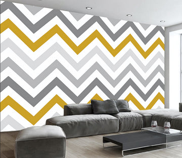 3D Yellow Waves WG299 Wall Murals