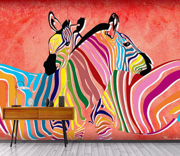 3D Color Zebra WG256 Wall Murals