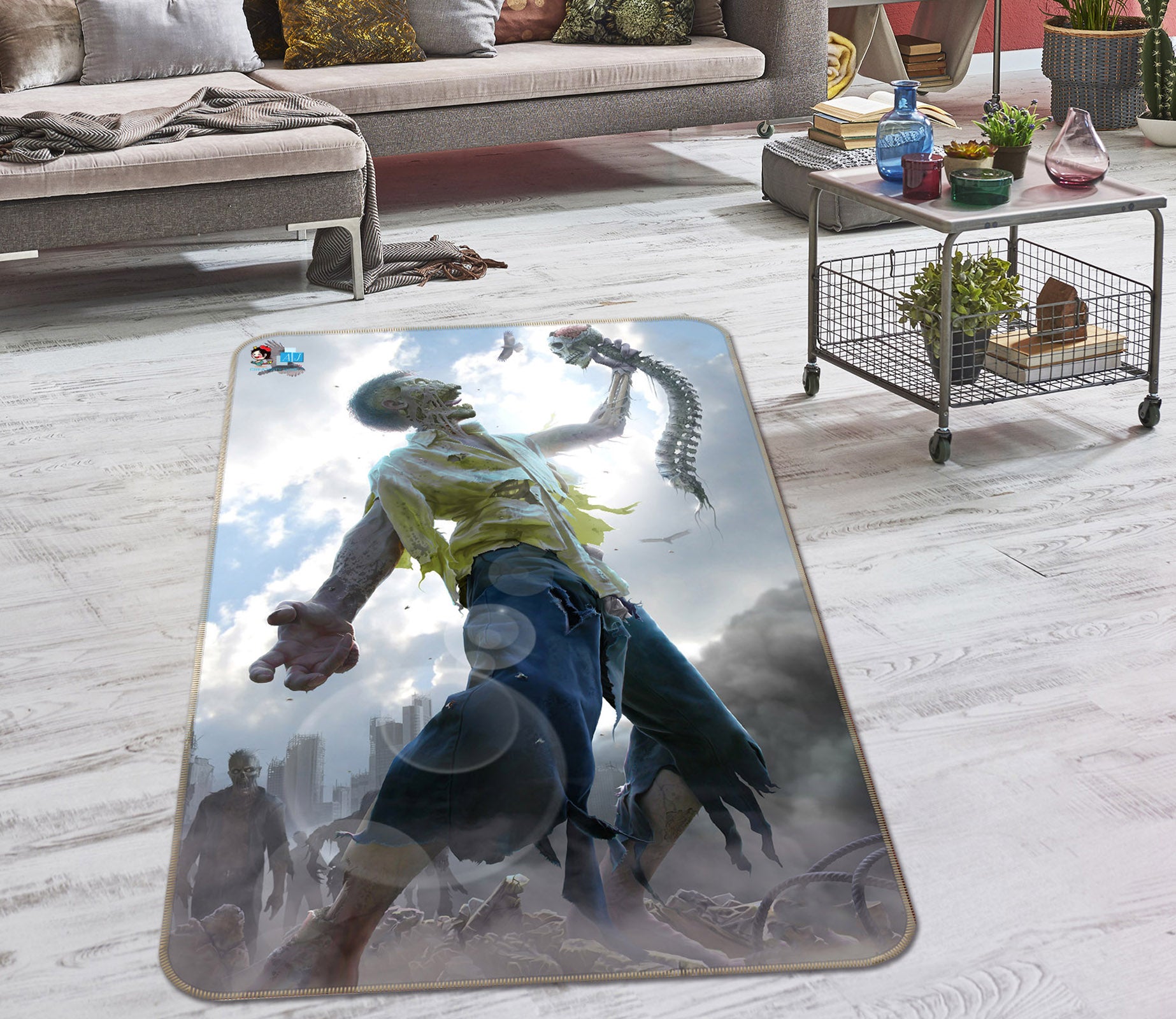 3D Monster Man 4147 Tom Wood Rug Non Slip Rug Mat