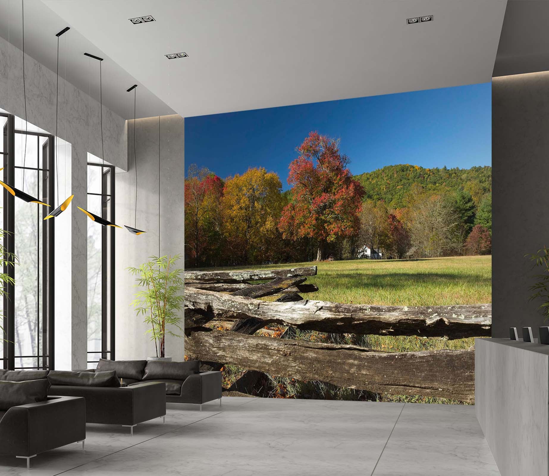 3D Moriyama Lake 124 Kathy Barefield Wall Mural Wall Murals